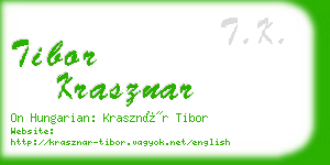 tibor krasznar business card